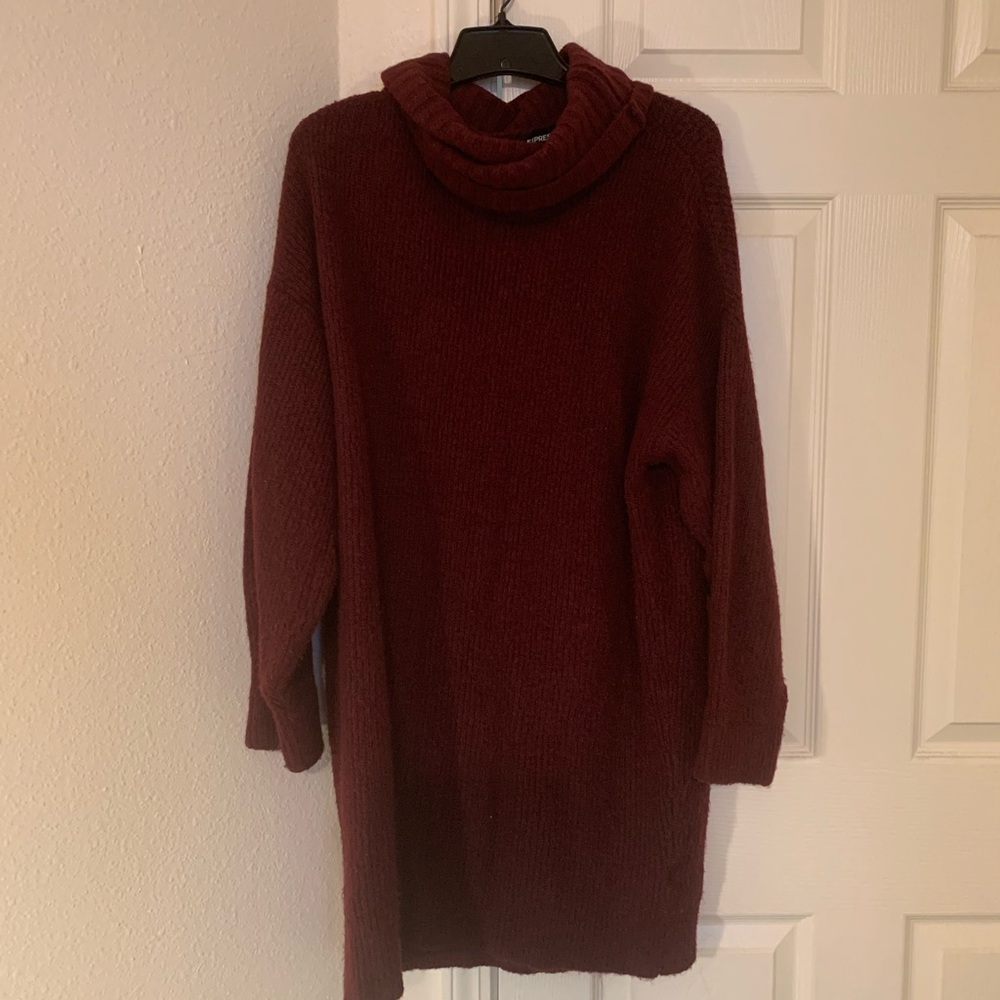 Express Cowl neck turtleneck sweater dress